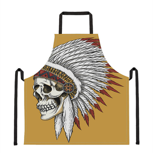 Native American Indian Skull Print Apron