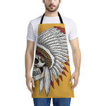 Native American Indian Skull Print Apron