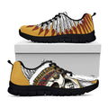 Native American Indian Skull Print Black Running Shoes