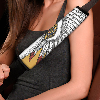Native American Indian Skull Print Car Seat Belt Covers