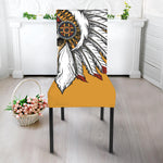 Native American Indian Skull Print Dining Chair Slipcover
