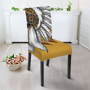 Native American Indian Skull Print Dining Chair Slipcover