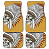 Native American Indian Skull Print Front and Back Car Floor Mats