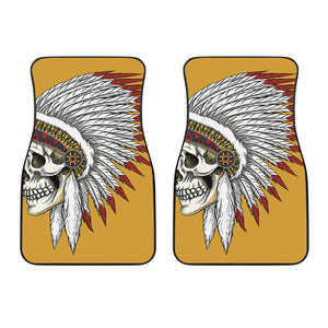 Native American Indian Skull Print Front Car Floor Mats