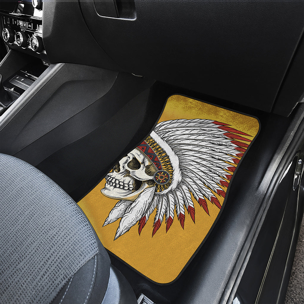 Native American Indian Skull Print Front Car Floor Mats