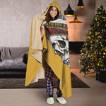 Native American Indian Skull Print Hooded Blanket