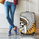 Native American Indian Skull Print Luggage Cover
