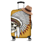 Native American Indian Skull Print Luggage Cover