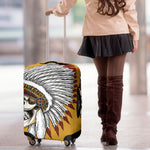 Native American Indian Skull Print Luggage Cover