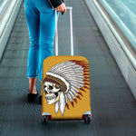 Native American Indian Skull Print Luggage Cover