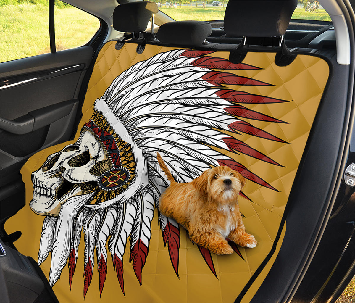 Native American Indian Skull Print Pet Car Back Seat Cover