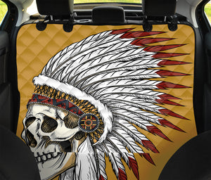 Native American Indian Skull Print Pet Car Back Seat Cover