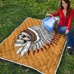 Native American Indian Skull Print Quilt