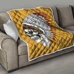 Native American Indian Skull Print Quilt