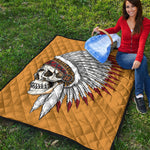 Native American Indian Skull Print Quilt