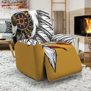 Native American Indian Skull Print Recliner Slipcover