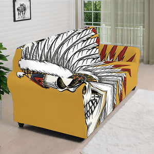 Native American Indian Skull Print Sofa Cover