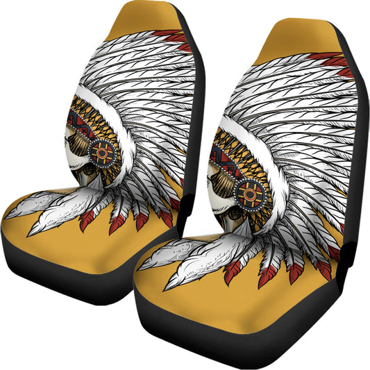 Native American Indian Skull Print Universal Fit Car Seat Covers