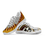 Native American Indian Skull Print White Sneakers