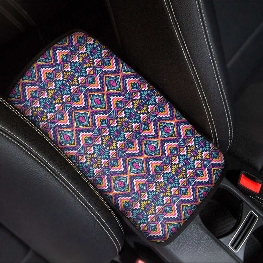 Native American Navajo Tribal Print Car Center Console Cover