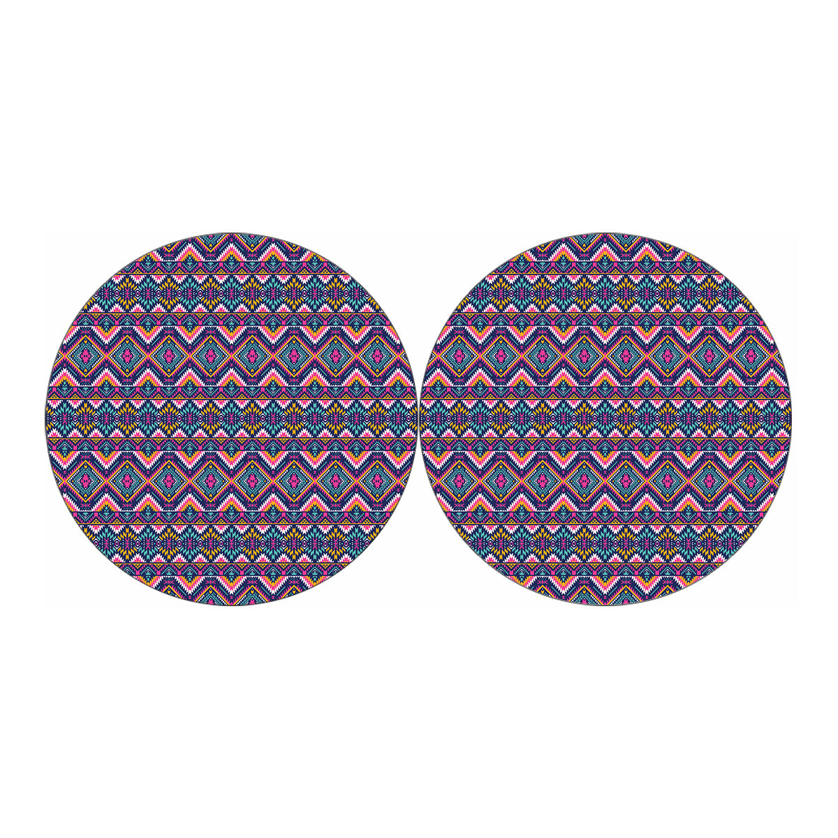 Native American Navajo Tribal Print Car Coasters