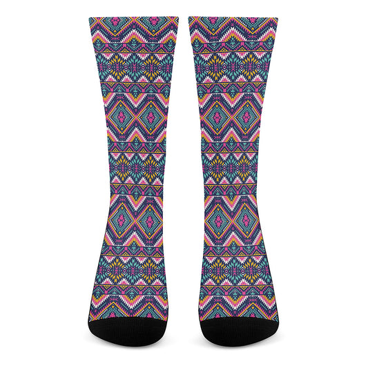 Native American Navajo Tribal Print Crew Socks