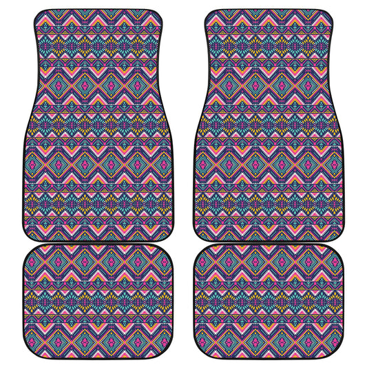 Native American Navajo Tribal Print Front and Back Car Floor Mats