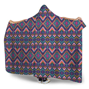 Native American Navajo Tribal Print Hooded Blanket