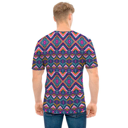 Native American Navajo Tribal Print Men's T-Shirt