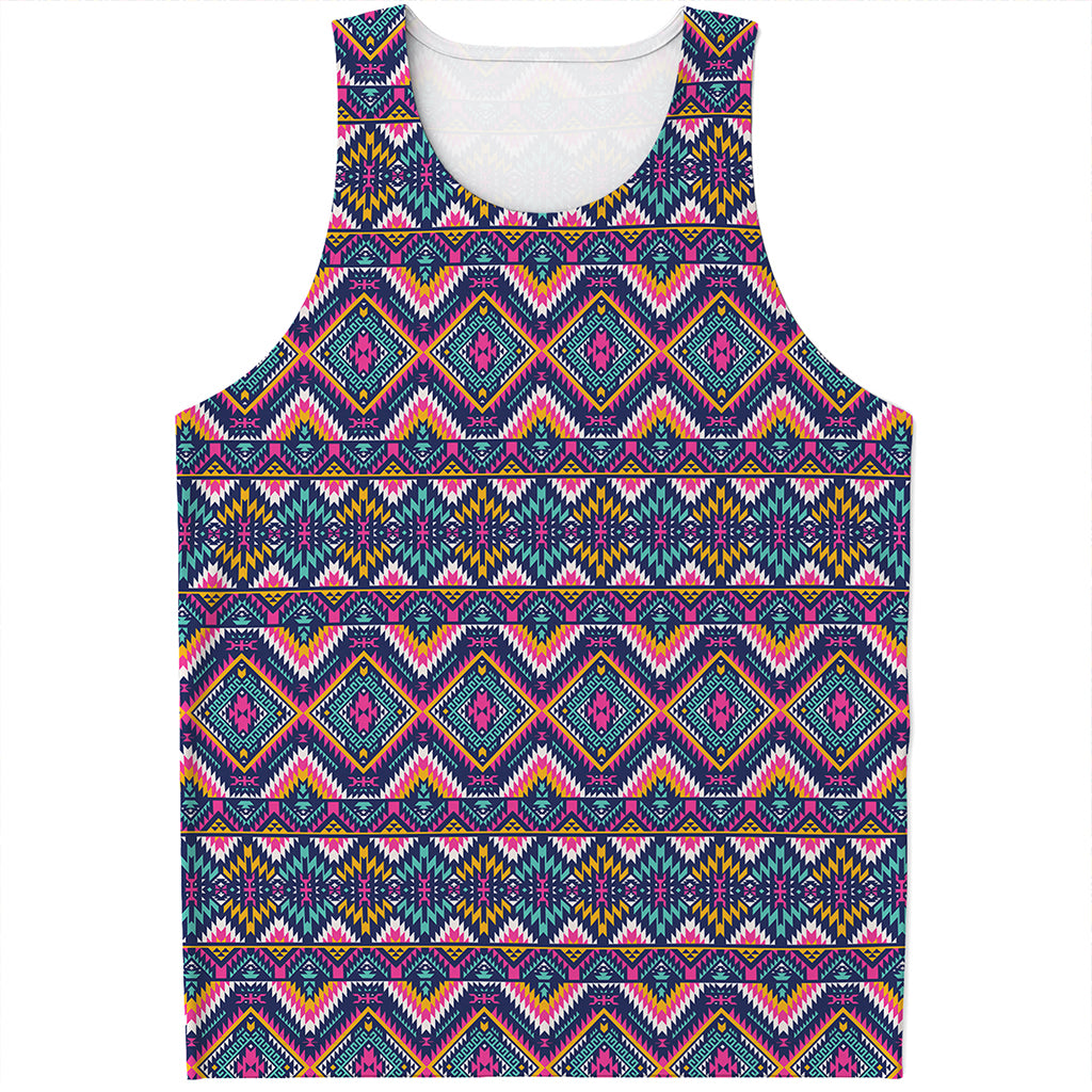 Native American Navajo Tribal Print Men's Tank Top