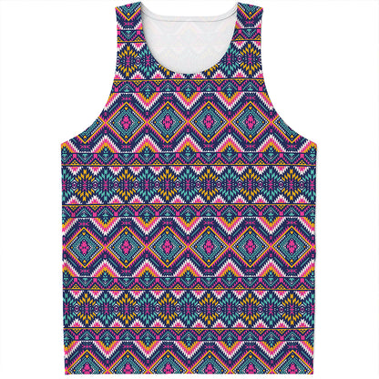 Native American Navajo Tribal Print Men's Tank Top