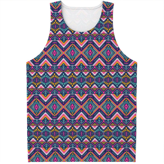 Native American Navajo Tribal Print Men's Tank Top