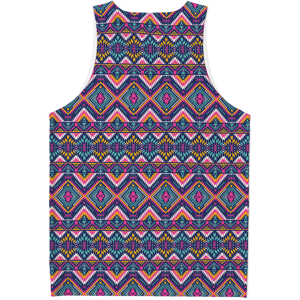 Native American Navajo Tribal Print Men's Tank Top