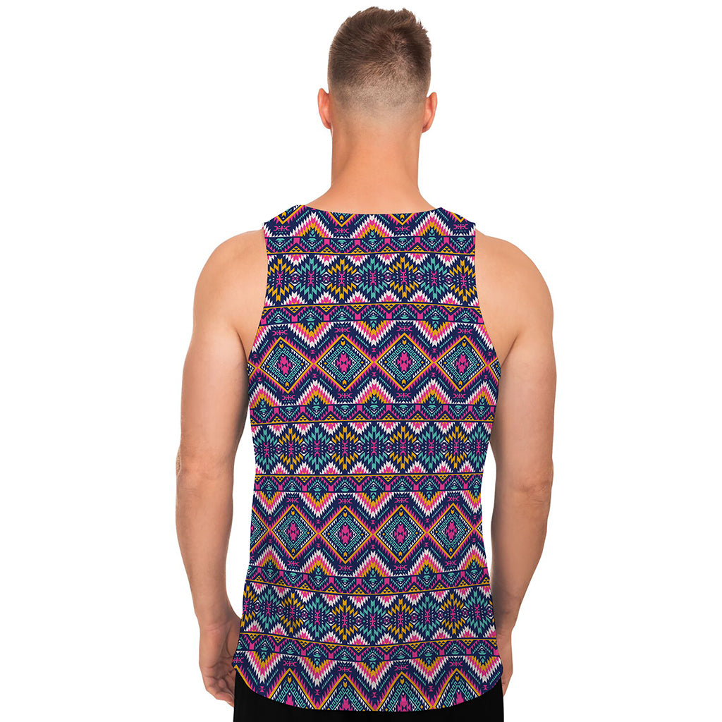 Native American Navajo Tribal Print Men's Tank Top