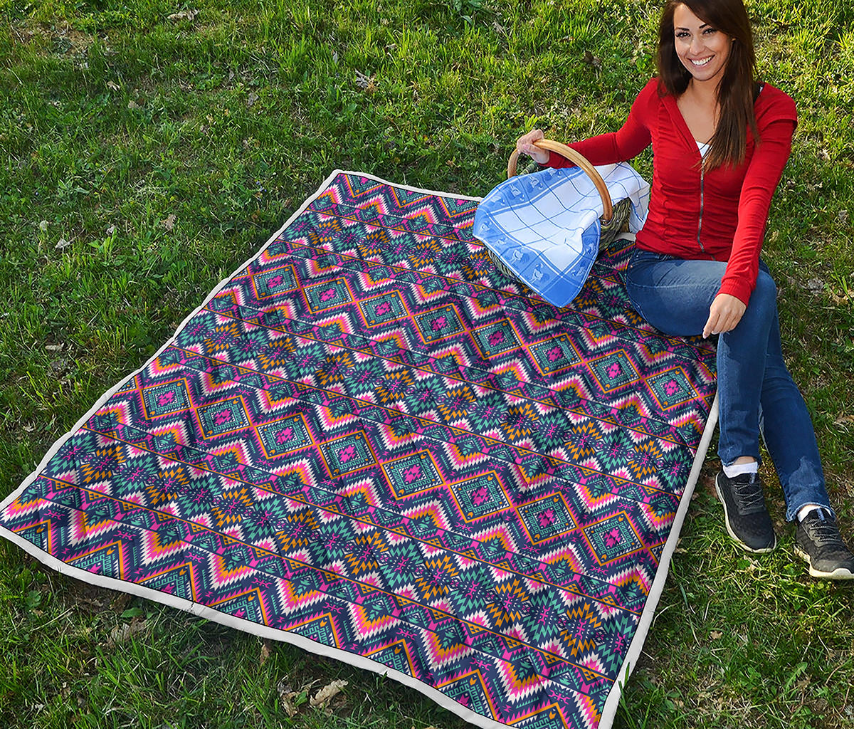 Native American Navajo Tribal Print Quilt