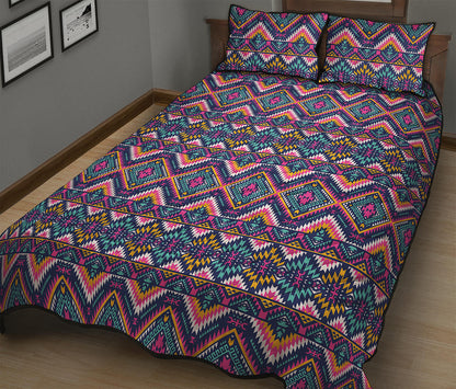 Native American Navajo Tribal Print Quilt Bed Set