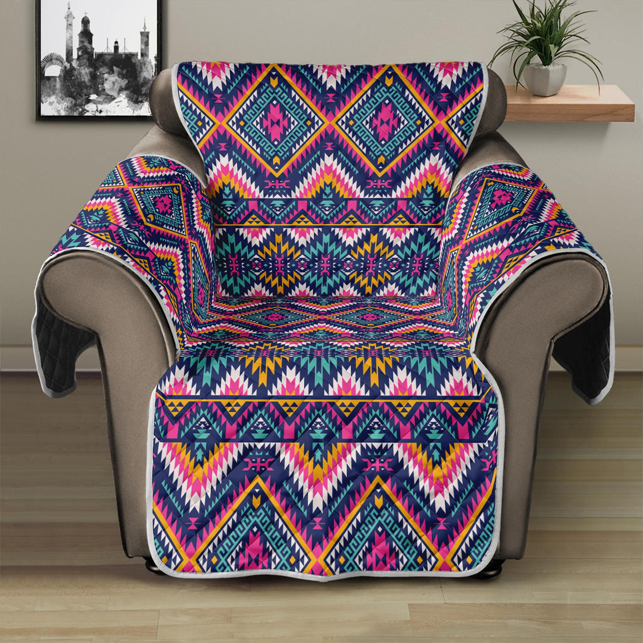 Native American Navajo Tribal Print Recliner Protector