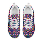 Native American Navajo Tribal Print White Sneakers