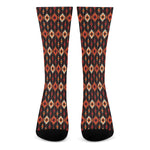 Native American Pattern Print Crew Socks