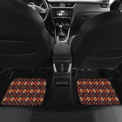 Native American Pattern Print Front and Back Car Floor Mats