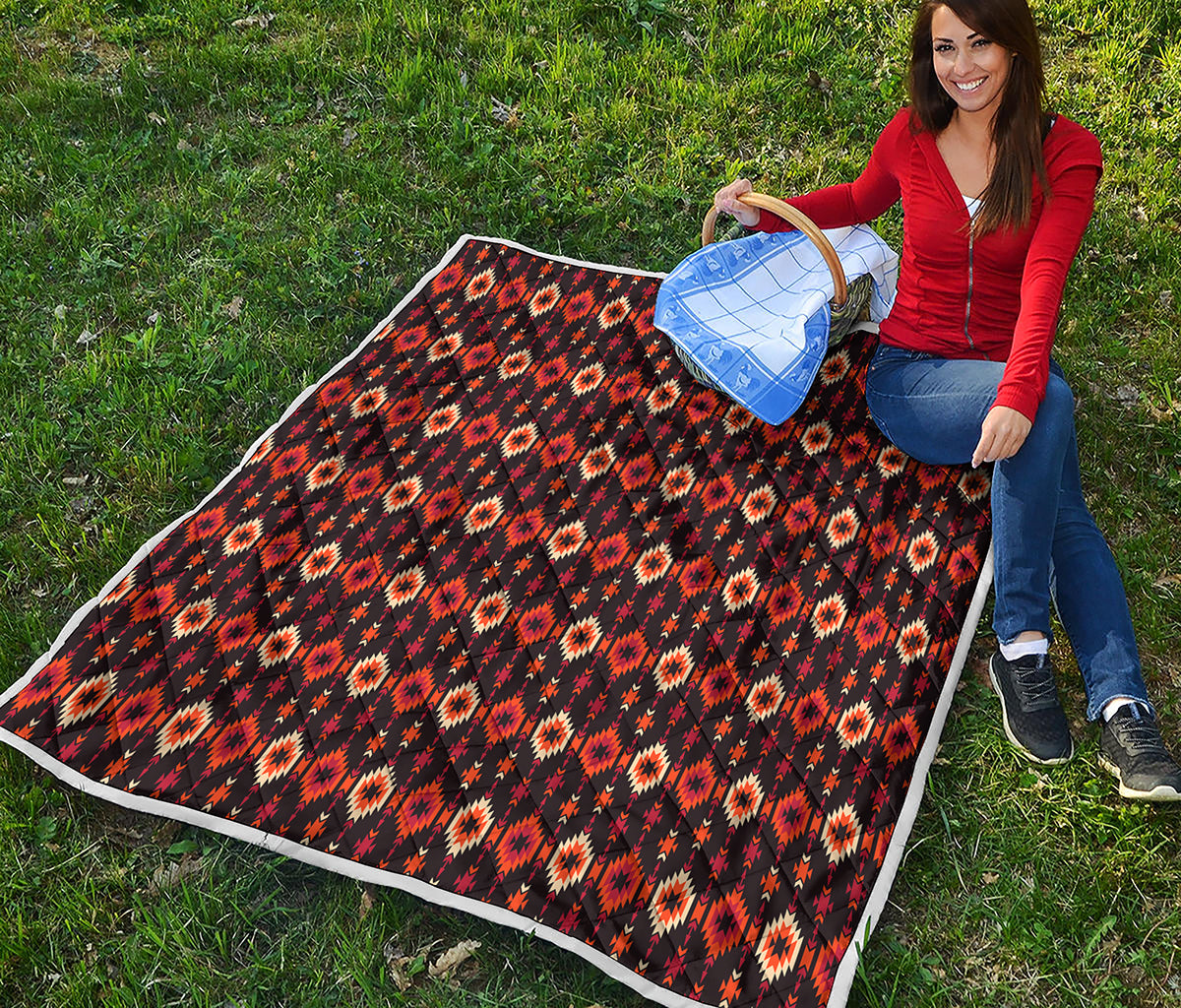 Native American Pattern Print Quilt