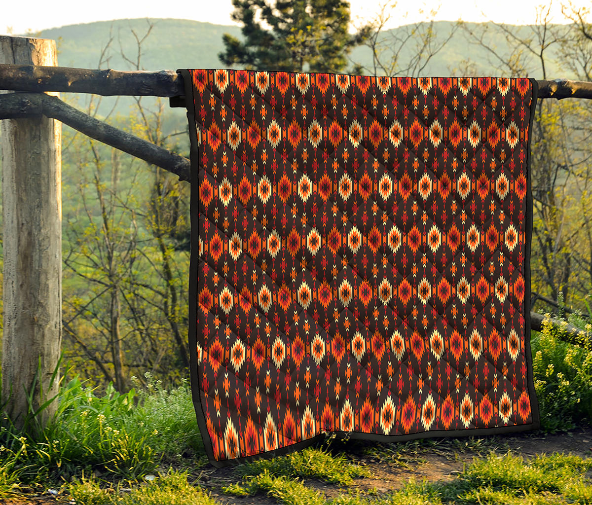 Native American Pattern Print Quilt