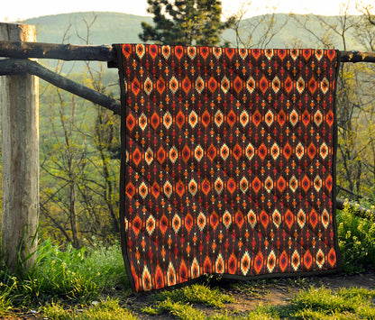 Native American Pattern Print Quilt