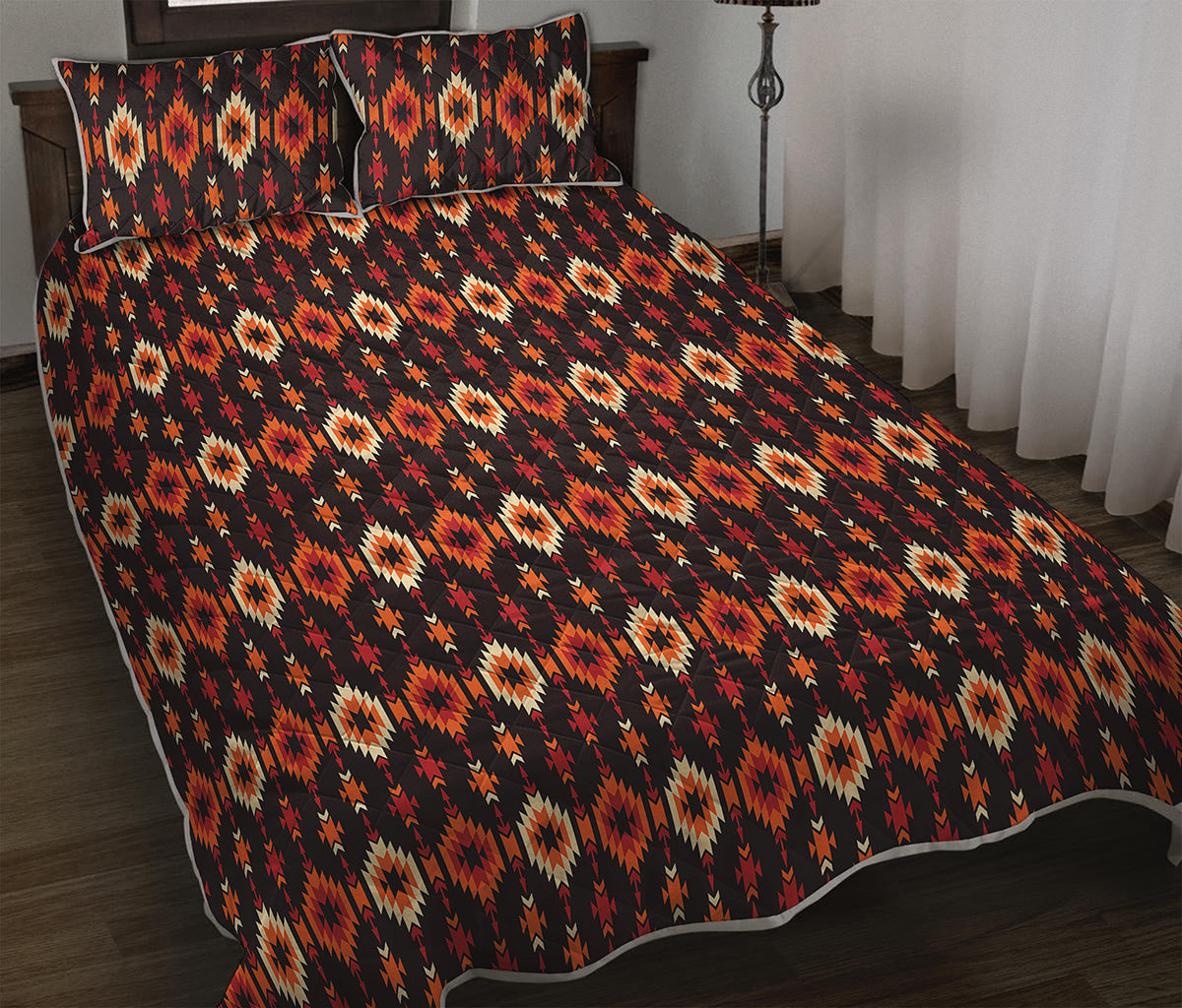 Native American Pattern Print Quilt Bed Set