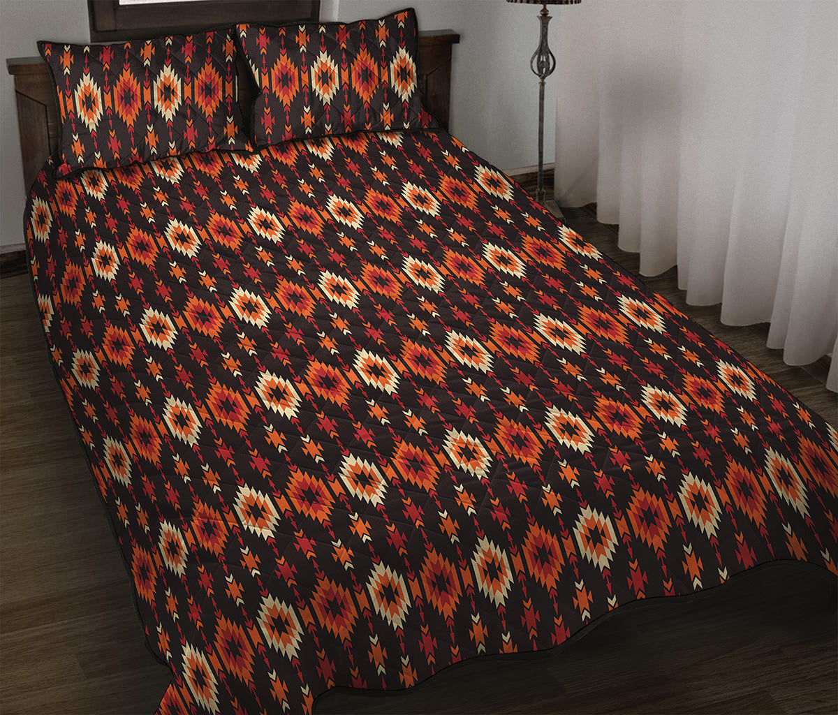 Native American Pattern Print Quilt Bed Set