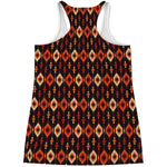 Native American Pattern Print Women's Racerback Tank Top