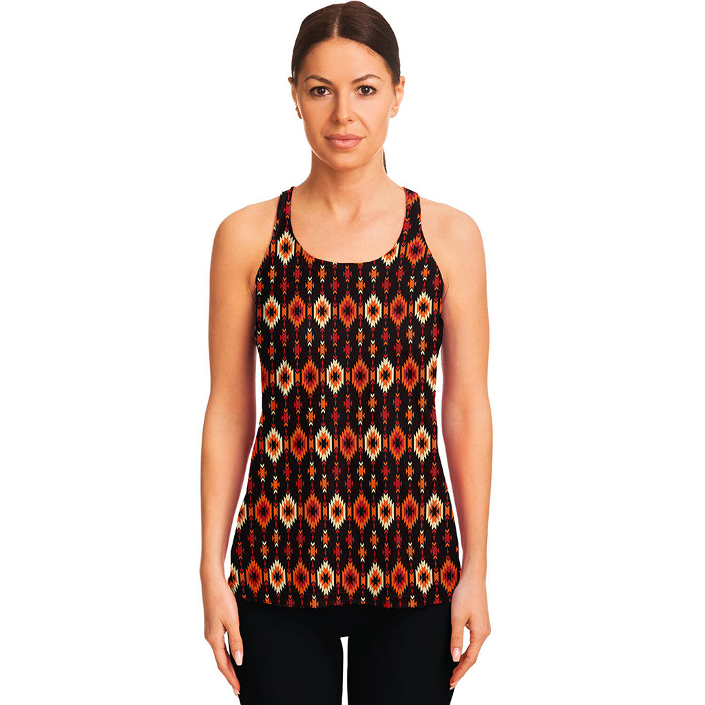 Native American Pattern Print Women's Racerback Tank Top