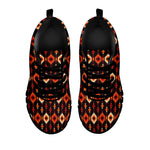 Native American Pendleton Pattern Print Black Sneakers
