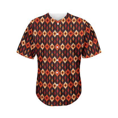 Native American Pendleton Pattern Print Men's Baseball Jersey