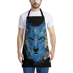 Native American Spiritual Wolf Print Apron
